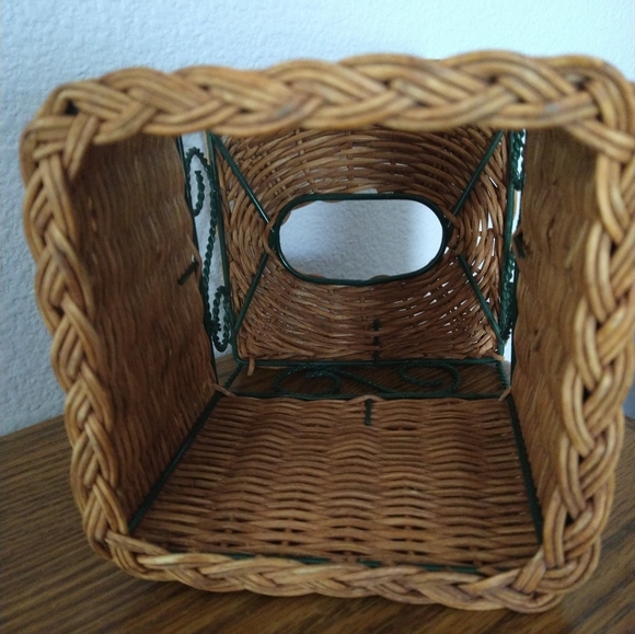 Wicker & Wire Tray and Tissue Box Set - Picture 8 of 9